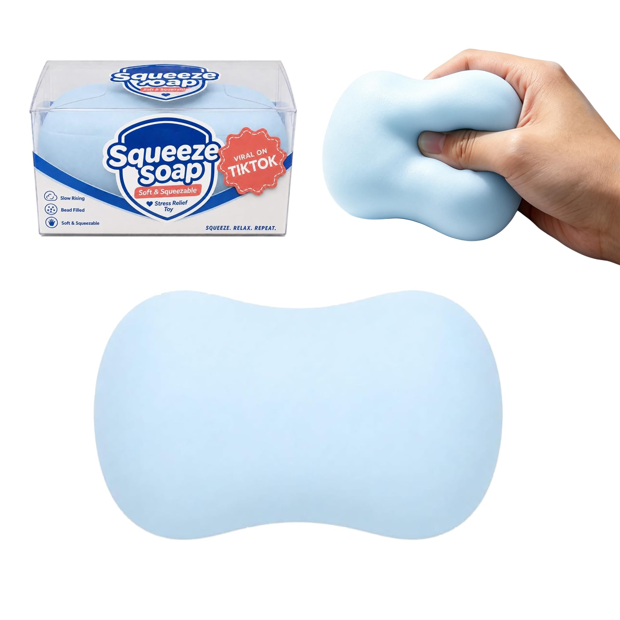 Crunchy Soap Squishy — Pink (with Storage Box)