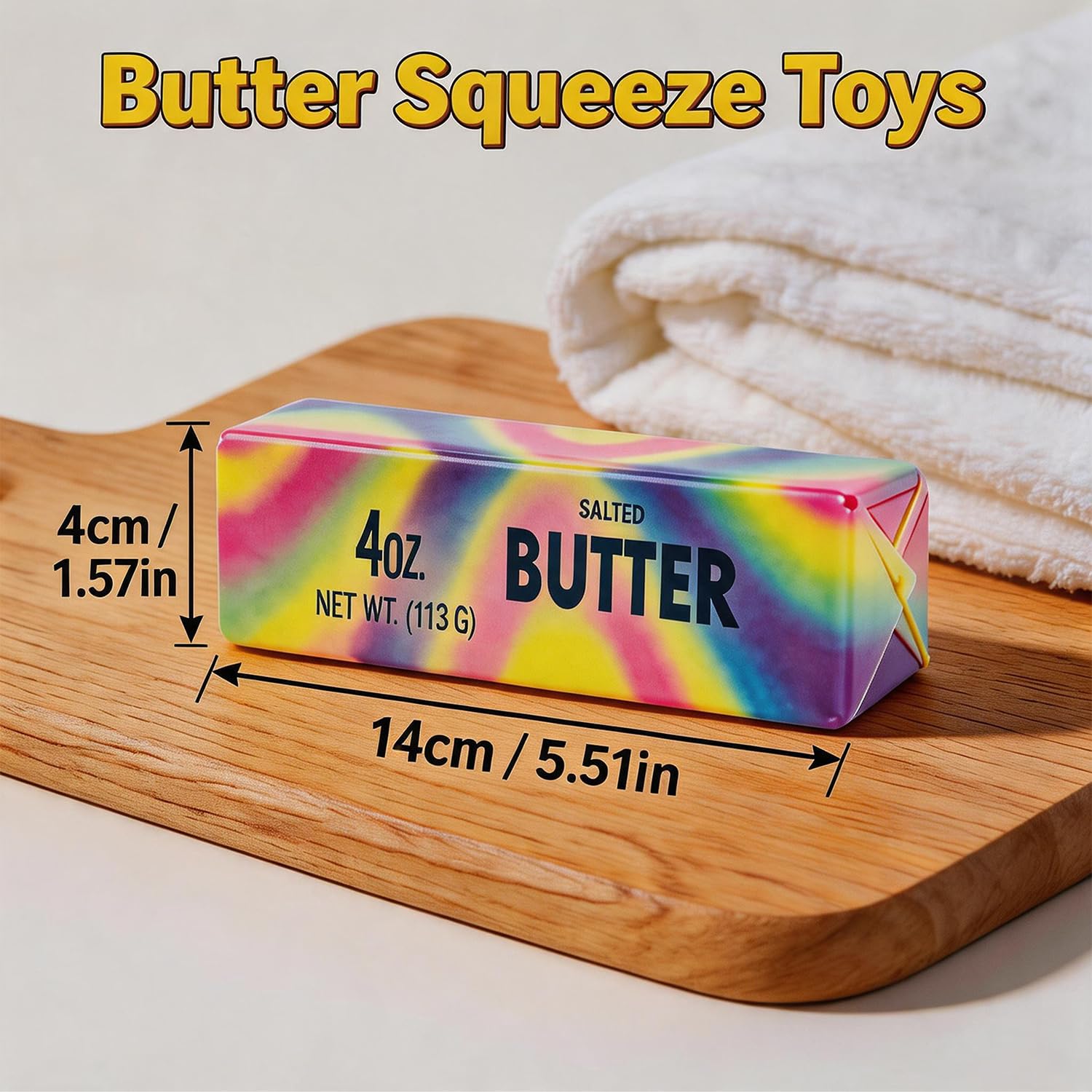 Butter Stick Squishy — Rainbow (2-Pack)