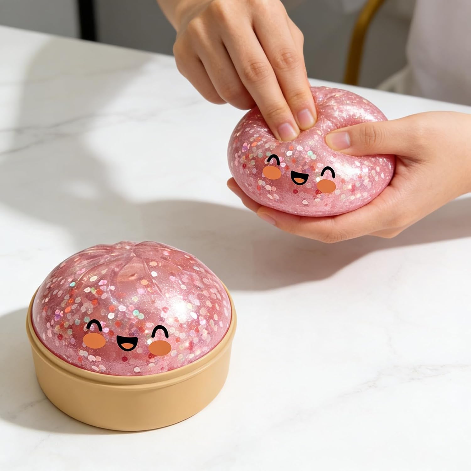 Steamed Bun Squishy with Mini Steamer Case