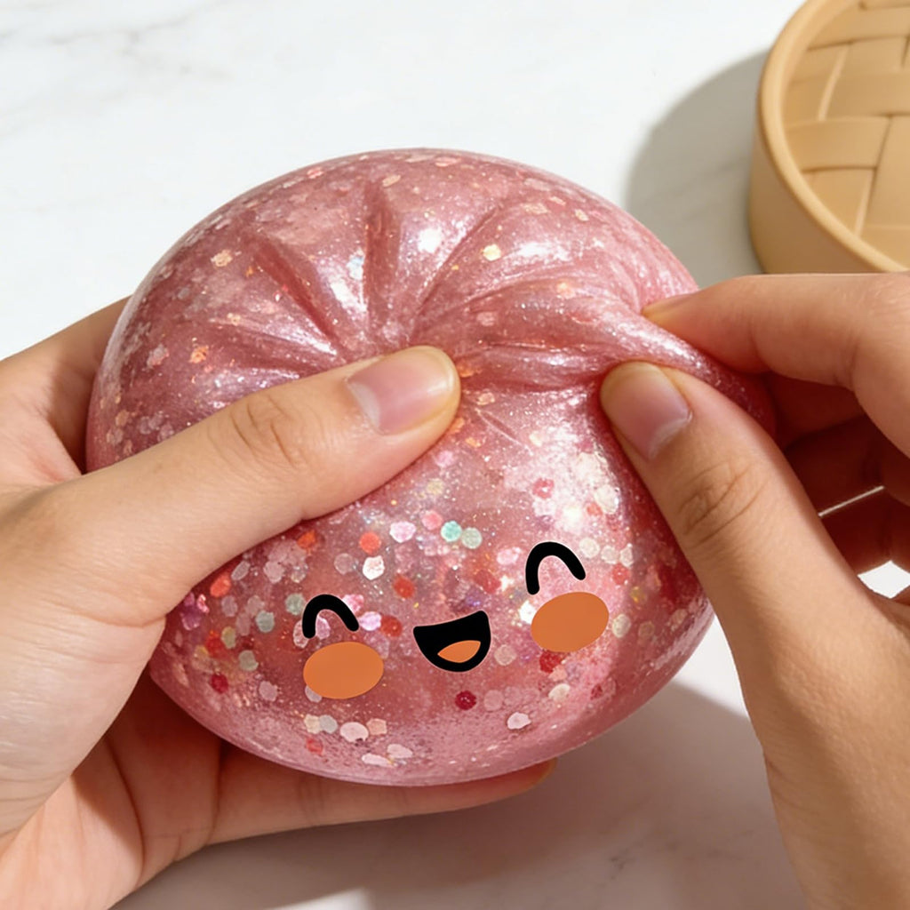 Steamed Bun Squishy with Mini Steamer Case