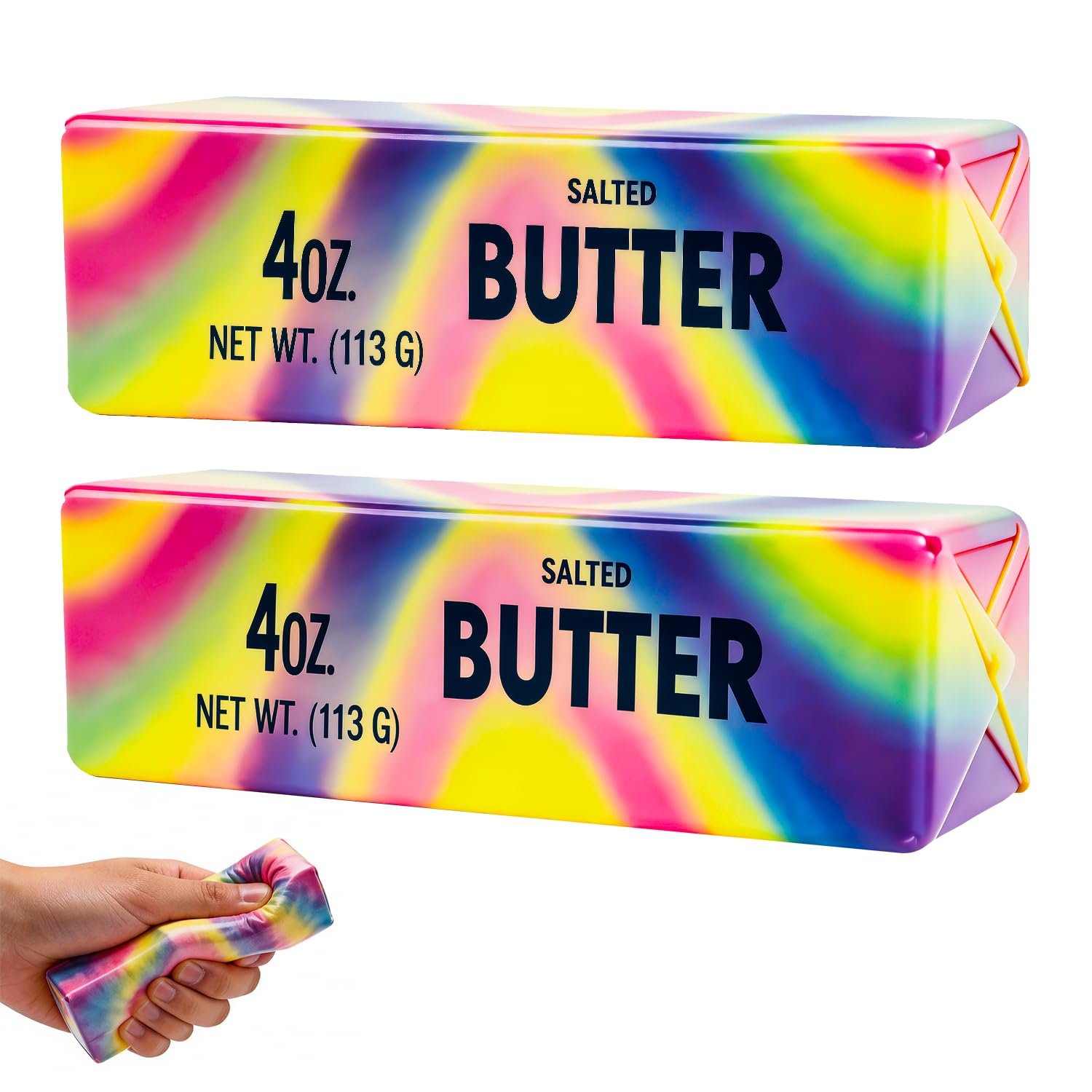 Butter Stick Squishy — Rainbow (2-Pack)