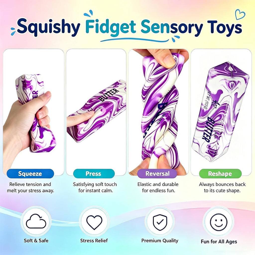 Butter Stick Squishy — Rainbow (2-Pack)