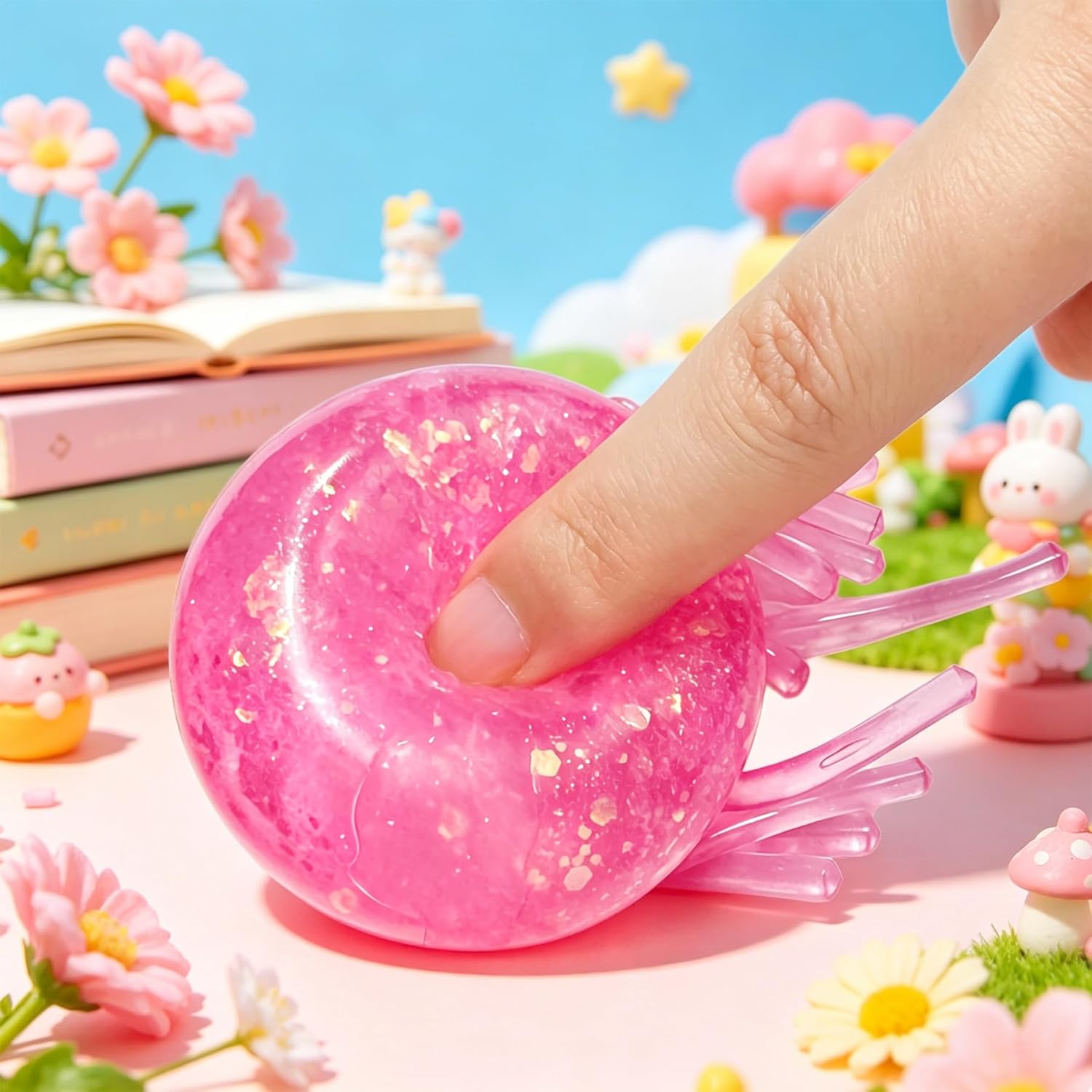 Jellyfish Squishy Squeeze Toys — Pink & Blue (2-Pack)