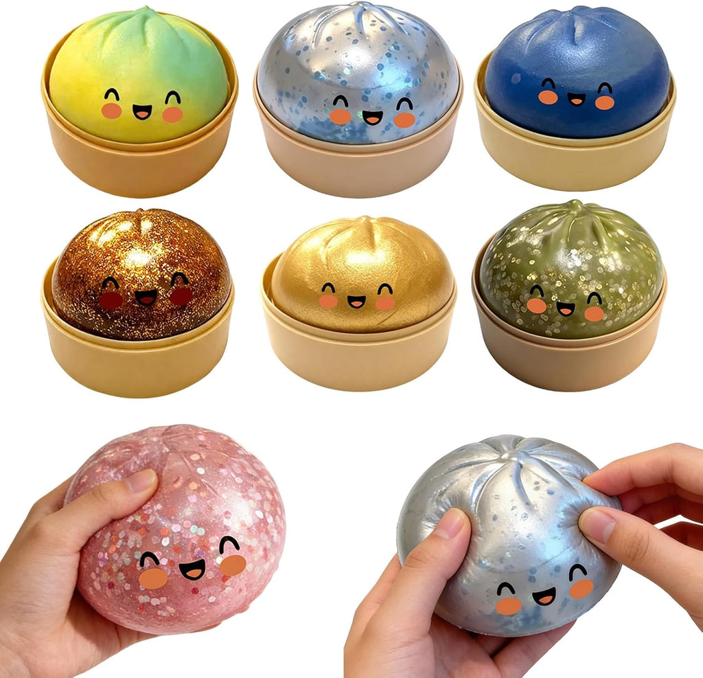 Steamed Bun Squishy with Mini Steamer Case