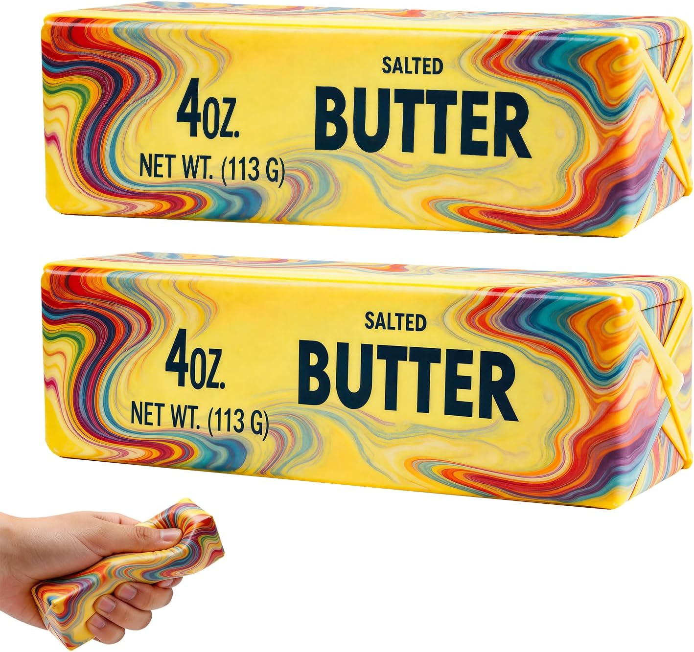 Butter Stick Squishy — Rainbow (2-Pack)