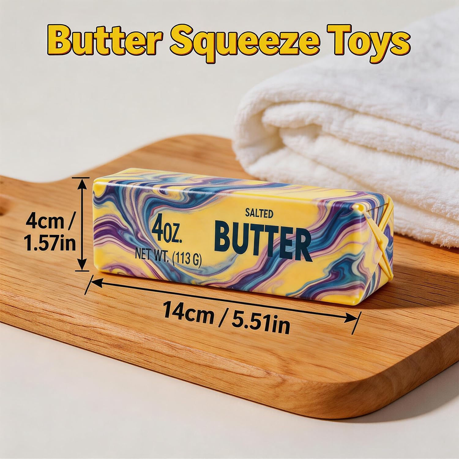 Butter Stick Squishy — Rainbow (2-Pack)