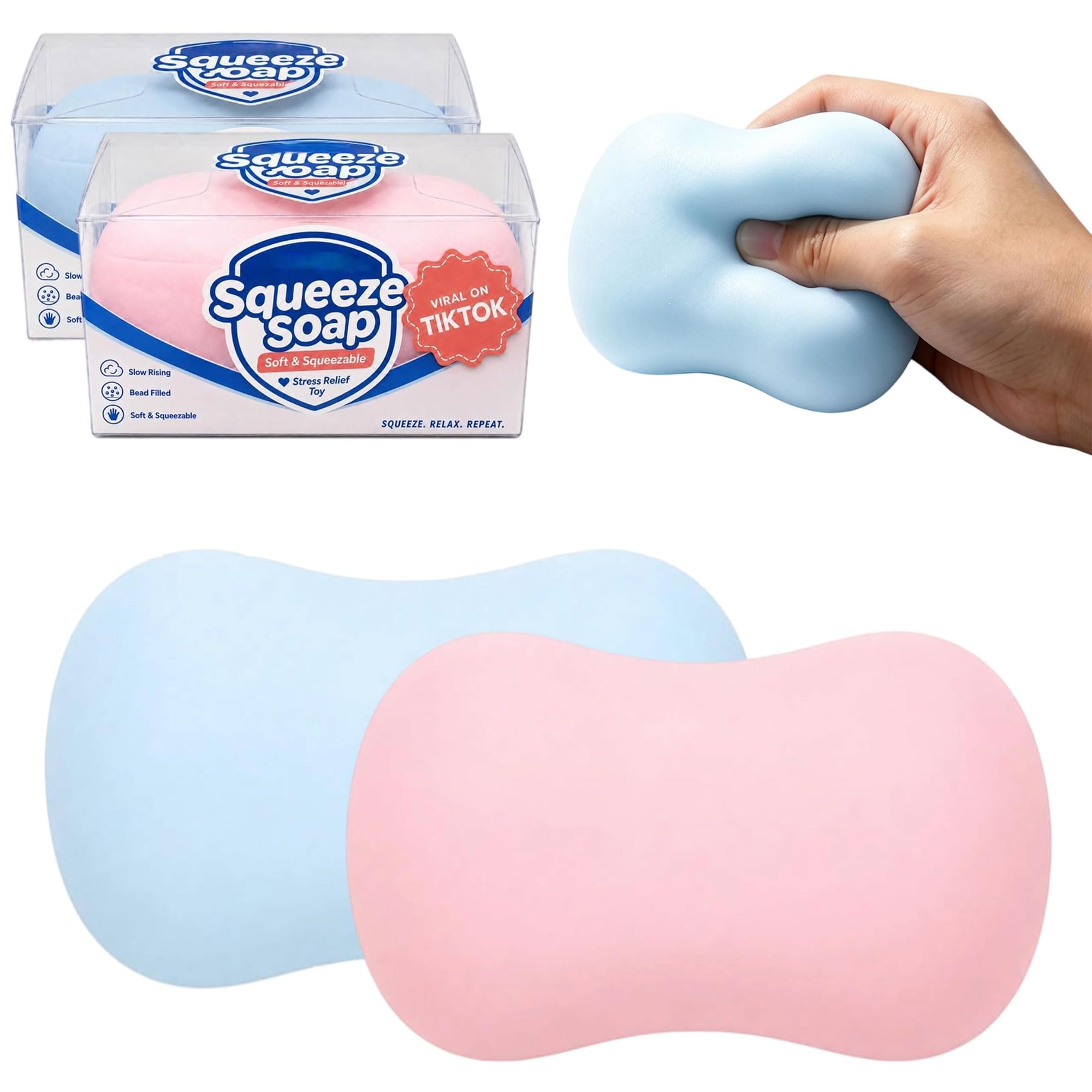 Crunchy Soap Squishy — Pink (with Storage Box)