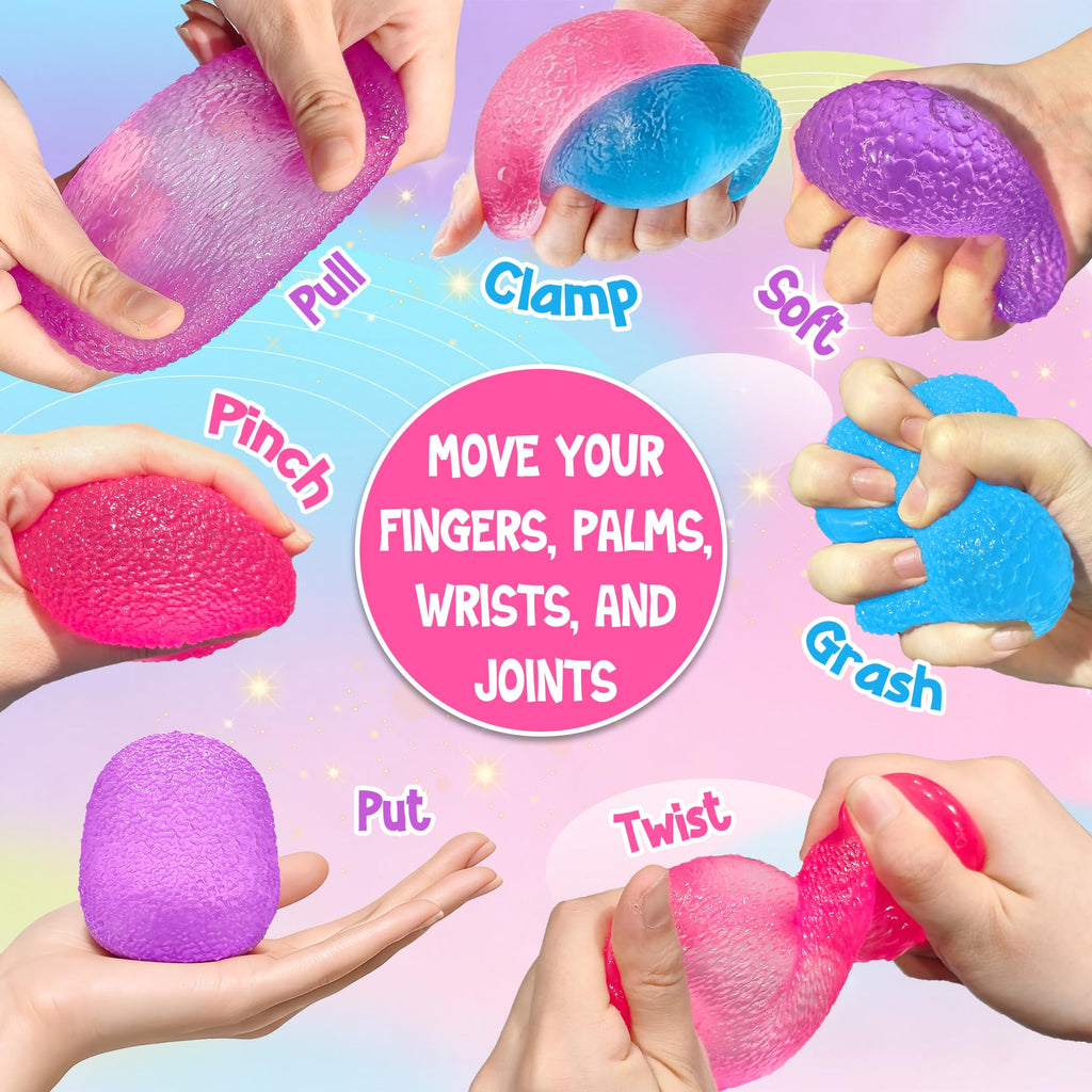 Jellyfish Squishy Squeeze Toys — Pink & Blue (2-Pack)