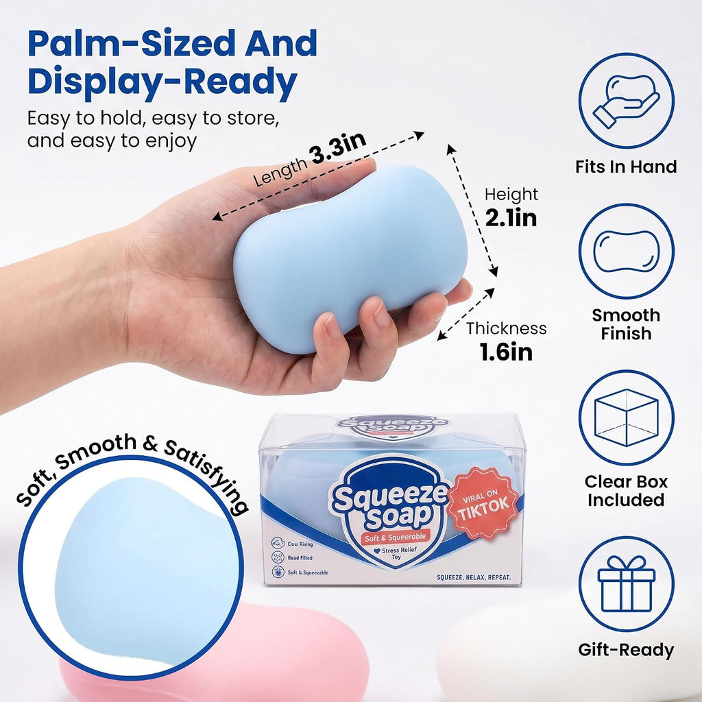 Crunchy Soap Squishy — Pink (with Storage Box)