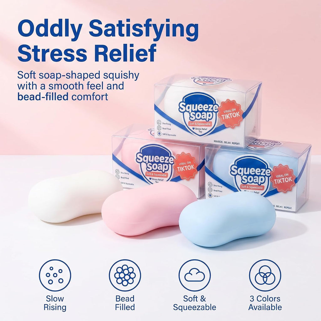 Crunchy Soap Squishy — Pink (with Storage Box)