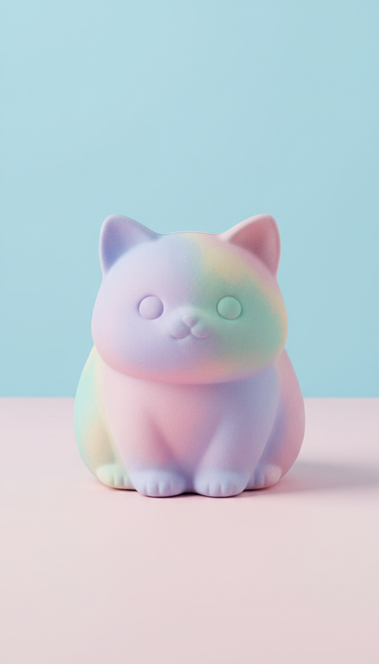Lavender Mist Cat pastel squishy toy